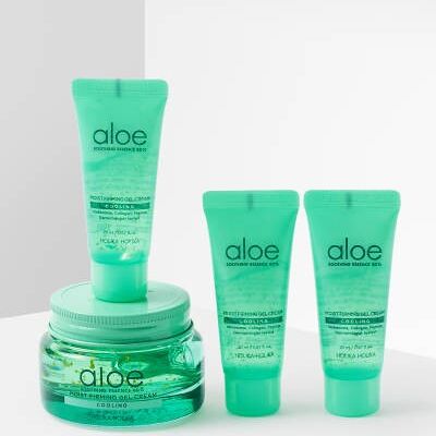 Aloe Soothing Essence 80% Gel Cream Set. Gel reafirmante aloe 80% (60 ml) y Crema reafirmante 80% (3 uds x 20 ml)