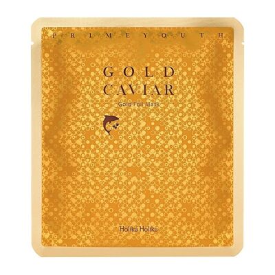 Prime Youth Gold Caviar Goldfolienmaske. Prime-Gesichtsmaske.