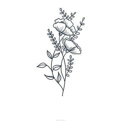 Temporäres Tattoo: Blumenmuster