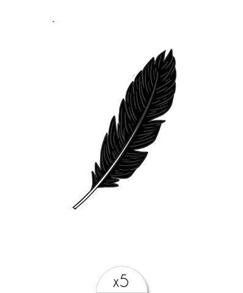 Tatouage éphémère : Plume noire