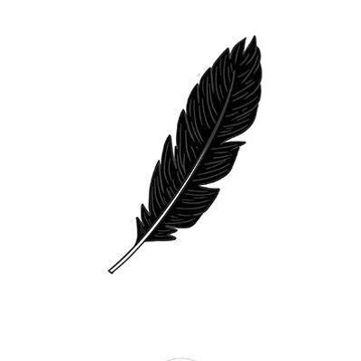 Temporary tattoo: black feather