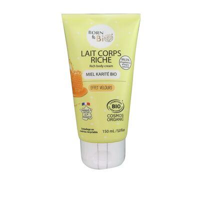 Lait corps riche Miel Karité Bio - Certifié Bio