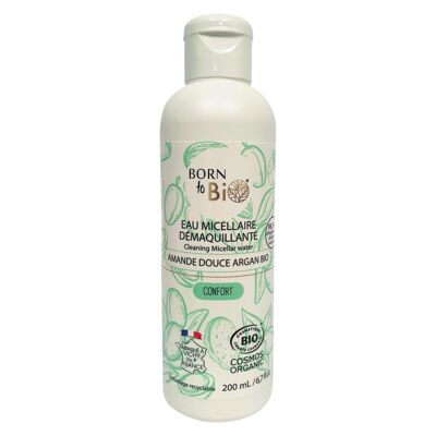 Eau micellaire Peaux normales à sèches Amande douce Argan Bio Cosmos Organic  - Born to Bio 200mL