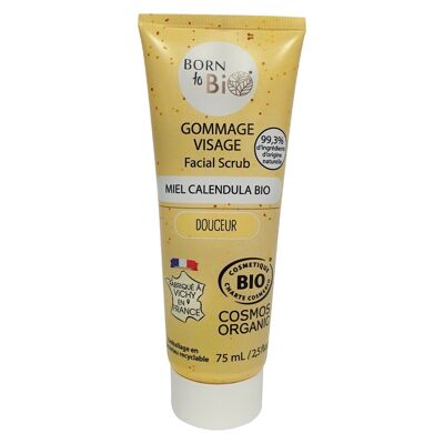 Face scrub Sensitive skin Honey Calendula - Certified Organic