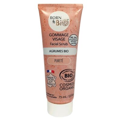 Face scrub Combination to oily skin Citrus - Certified Organic