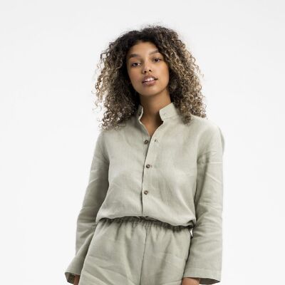 Linen Shirt - Aloe 44779