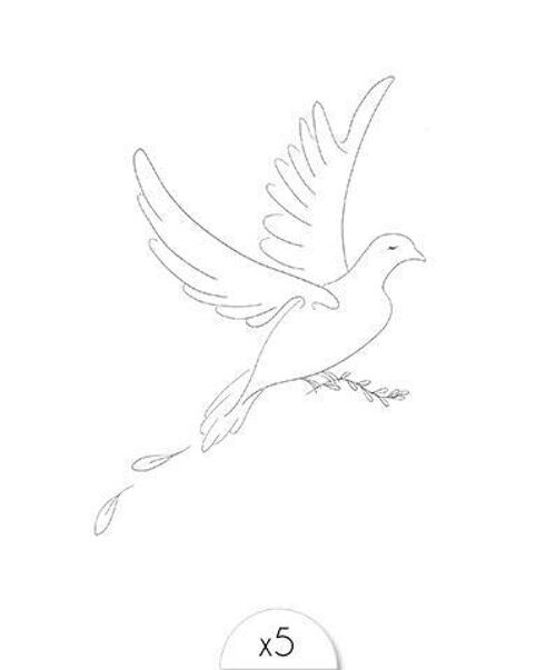 Tatouage éphémère : La colombe