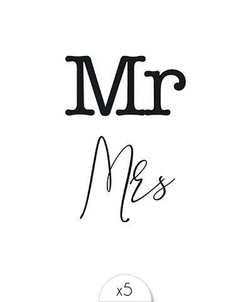 Tatouage éphémère : Mr & Mrs