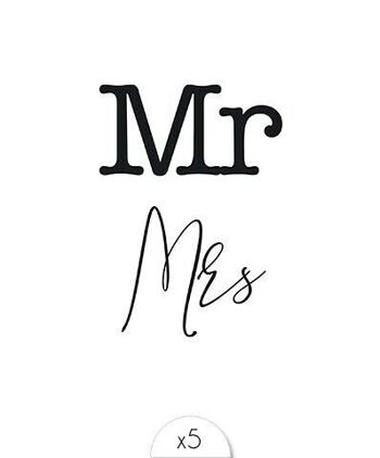 Tatouage éphémère : Mr & Mrs 1
