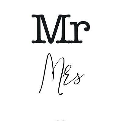 Temporary tattoo: Mr & Mrs