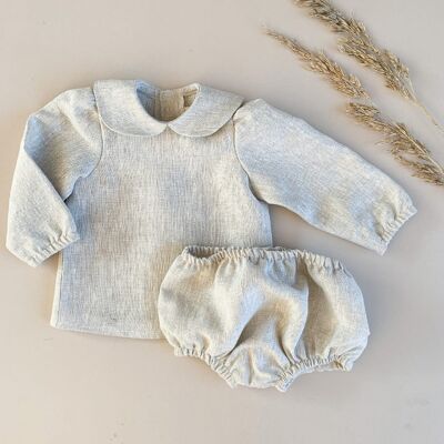 Peterpan Sets - 10 linen colours - Aloe 0 - 6 mth