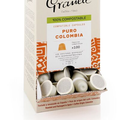 Espresso Rico Colombia 100 unità- Capsule compostabili compatibili con Nespresso