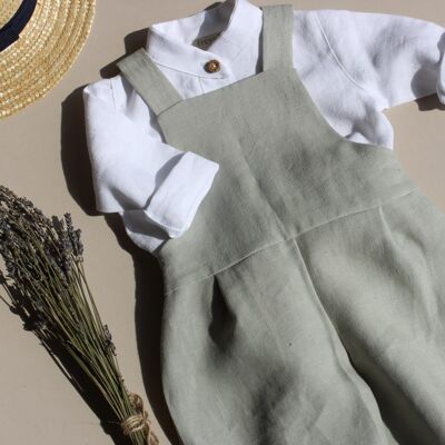 Harlow Dungarees - Aloe 5 - 6 yrs