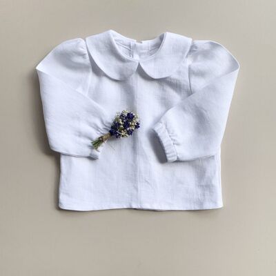 Peterpan Collared Shirt - Various Colours - Natural 6 - 12 mth