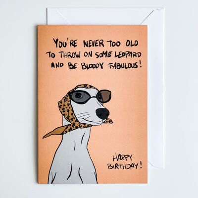 Happy Birthday Greyhound Card