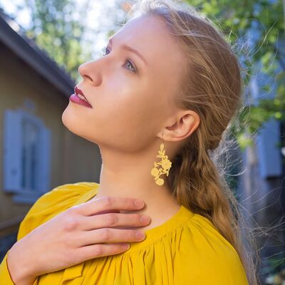 Flowery earrings - Saffron