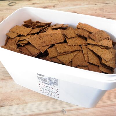 [BULK] "Espelette pepper" aperitif crackers with spent grains (3Kg)