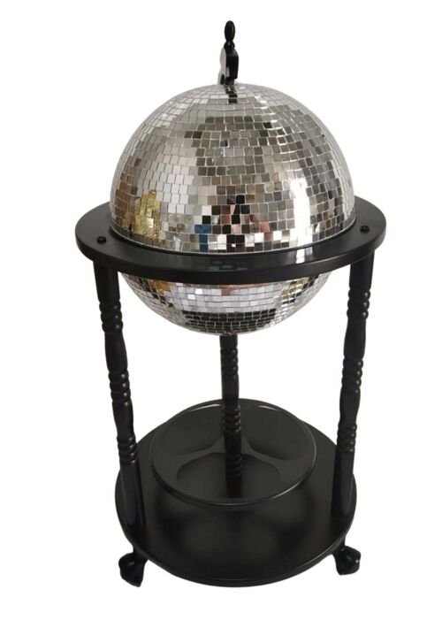 Black/silver tile glam globe