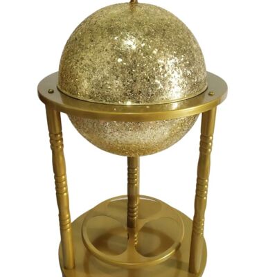 Gold crackled glass glam globe