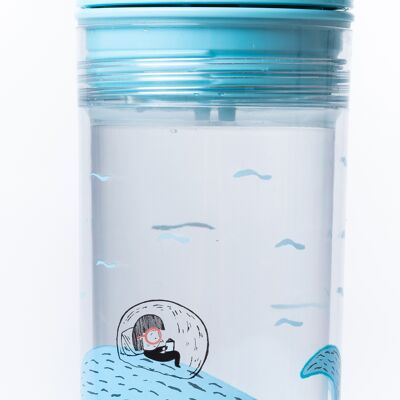 Slide cup crystal-whale