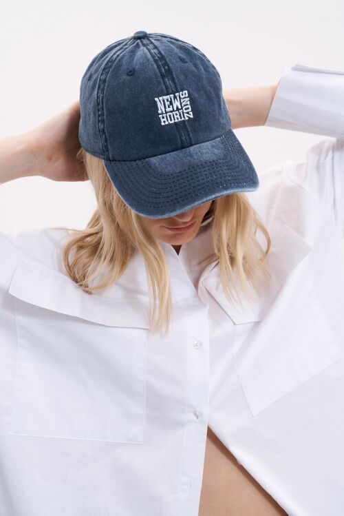 Denim cap mit stickerei