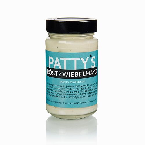 Pattys Röstzwiebel Mayonnaise, 225 ml Glas