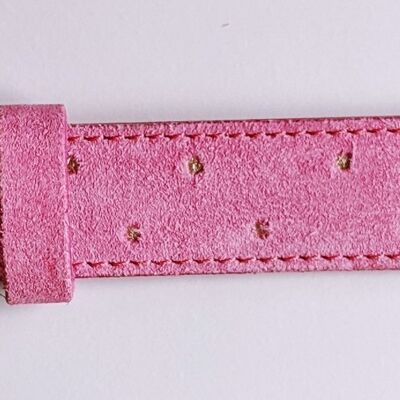 Ladies Belt - Pink with Gold Dots