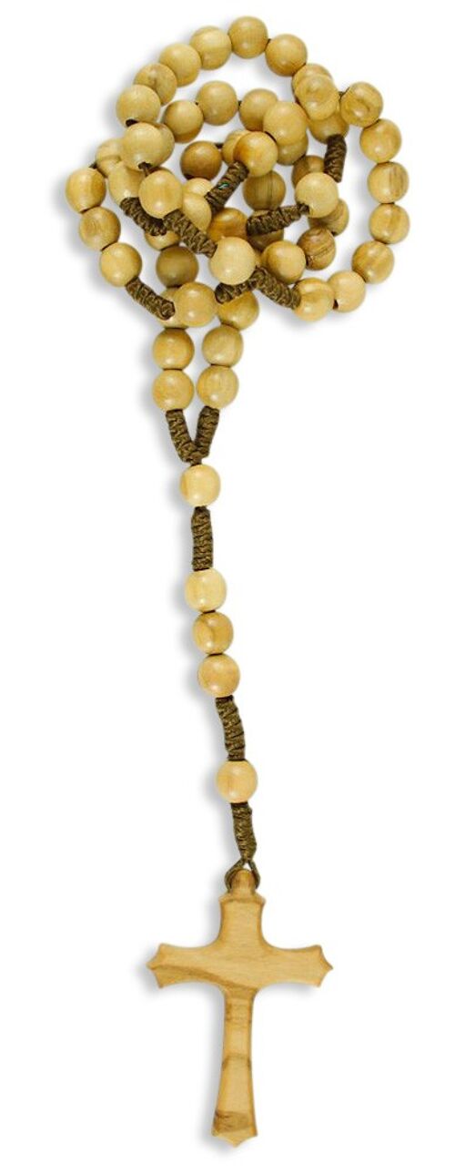 geknüpfter Rosenkranz Olive Perle 6 mm