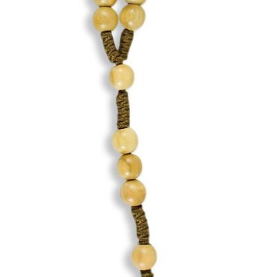 geknüpfter Rosenkranz Olive Perle 6 mm