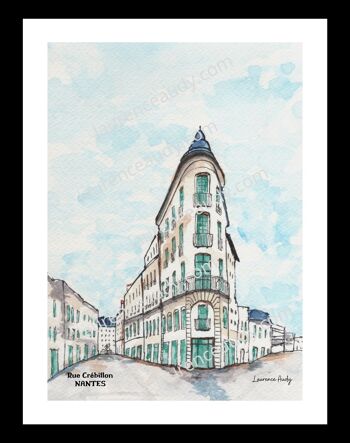 44-NANTES-RUE CREBILLON-AQUARELLE 2