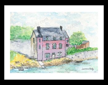 56-SENE-MAISON ROSE-AQUARELLE 1