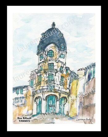 56-VANNES-RUE BILLAULT-AQUARELLE 1