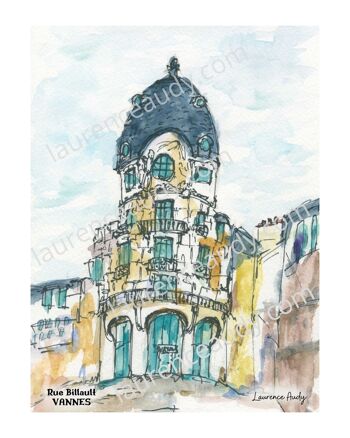 56-VANNES-RUE BILLAULT-AQUARELLE 8