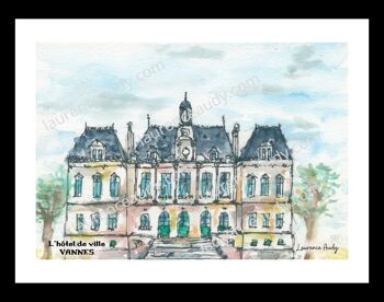 56-VANNES-HOTEL DE VILLE-AQUARELLE 1