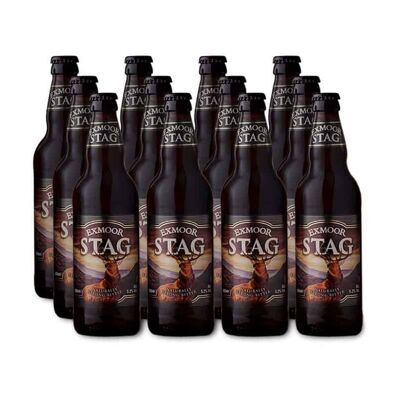 Exmoor Stag 5.2% - Paquete de 12, (500ml) Botellas