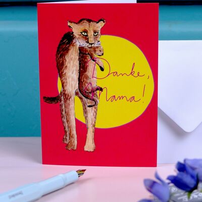 Greeting card mom lioness