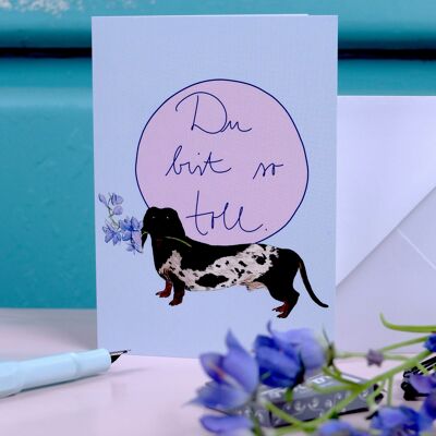 Greeting card A6 Dachshund