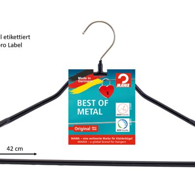 Clothes hanger Bodyform LS, black, 42 cm