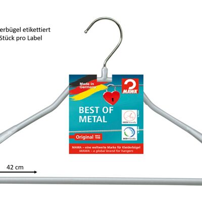 Clothes hanger Bodyform LS, silver, 42 cm