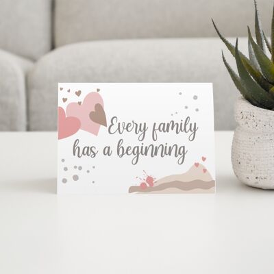 Adoption Card: 'Every Family Has A Beginning'