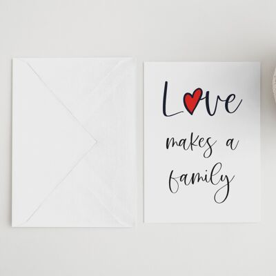 Adoption Card: 'Love Makes A Family'