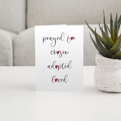 Adoption Card: 'Prayed For'