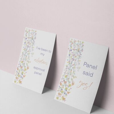 Adoption Milestone Cards: Hearts Couple