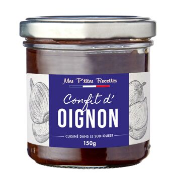 Confit d'oignons 150g - mes p'tites recettes