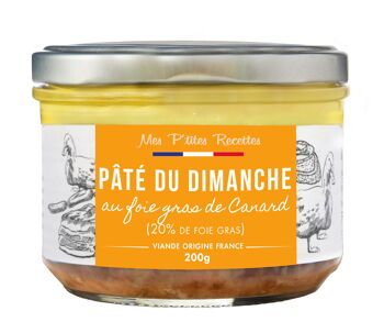 Pate du dimanche au foie gras 200g - mes p'tites recettes