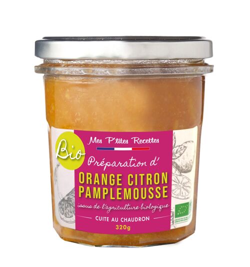 Prepa orange citron pamplemousse bio 320g - mes p'tites recettes