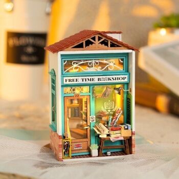 Librairie de temps libre DIY House, Robotime, DS008, 8.5×6.2×12.8 cm 2