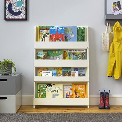 Das Tidy Books Wand-Bücherregal für Kinder – schlicht – elfenbeinfarben
