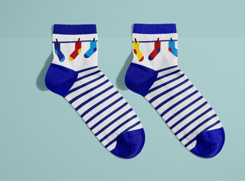 Socquettes rayées - De fils en chaussettes - Taille : 41/45