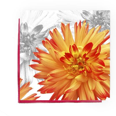 Carte de voeux florale Dhalia